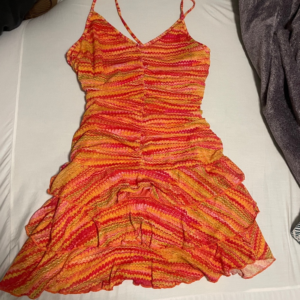 Sunset colored mini dress
